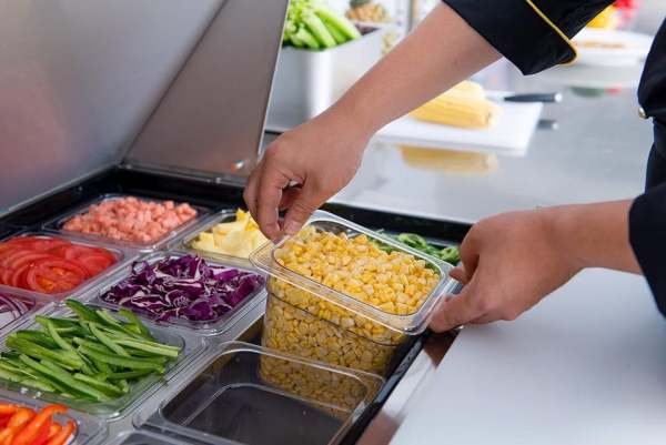 Caterway 3-Door Commercial Food Prep Table Refrigerator