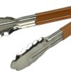 3X  Professional Stainless Steel Cooking Tongs Set (12", Brown)
