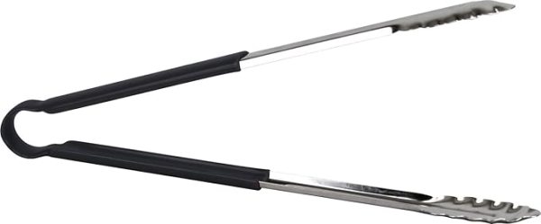 3X  Professional Stainless Steel Cooking Tongs Set (15", Black)