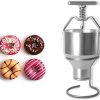 2.5 L Donut Dispenser with Stand - Stainless Steel Portable Donut Shape Waffle Maker