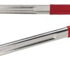 3X  Professional Stainless Steel Cooking Tongs Set (12", Red)