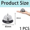 Desk Service Bell Attention Call Butler Waiter Bell (Silver)