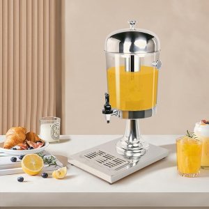 8L Commercial Drink Beverages Dispenser with Tap Cocktail Milk Water Dispenser Chamber for Warm and Cold Drink