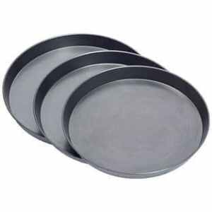 8" Black Iron Pizza Pans (Pack of 5)