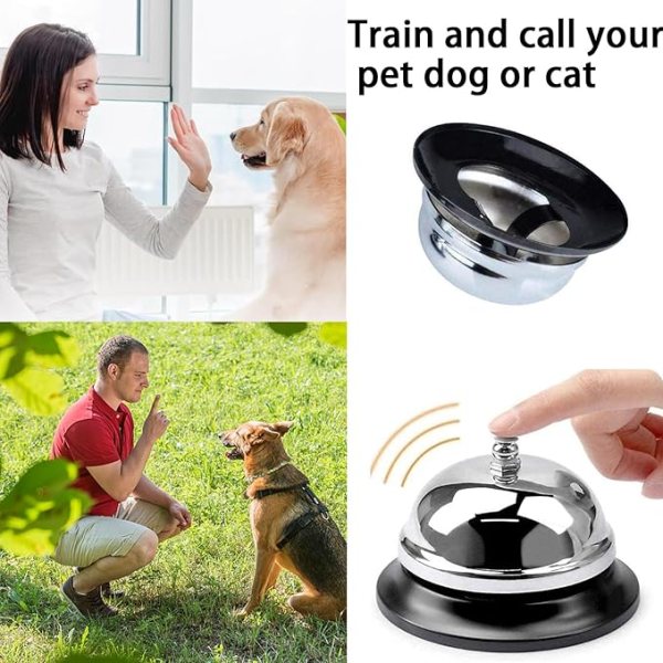 Desk Service Bell Attention Call Butler Waiter Bell (Silver)