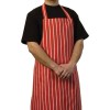 Butchers Stripe Red Bib Apron
