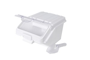 DSC_3241-w.jpg 10L Mobile Ingredient Bin, Commercial Movable Rice/Sugar/Flour Bin with Slip lid