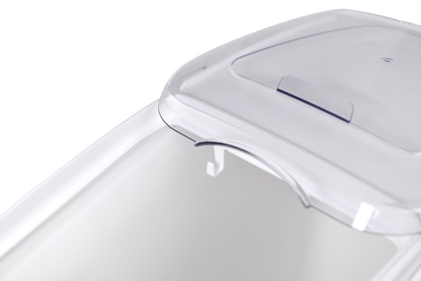 DSC_3312-w.jpg Mobile Ingredient Bin 81 litre Transparent lid, large Ingredient Storage Container with Scoop and Wheels