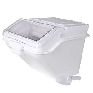 DSC_3336-w-1x1-1.jpg 47L Mobile Ingredient Bin, Commercial Movable Rice/Sugar/Flour Bin with lid