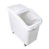 Mobile Ingredient Bin 102 litre Transparent lid,  large Ingredient Storage Container with Scoop and Wheels