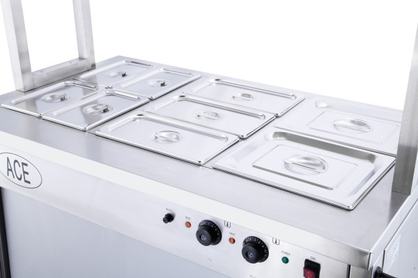 IMG_1172-w.jpg Mobile Wet Bain Marie Top & Hot Cupboard with Heated Buffet Gantry (116cm)