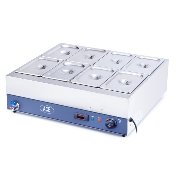 ACE 8 Pot Wet Bain Marie Digital Temp Display