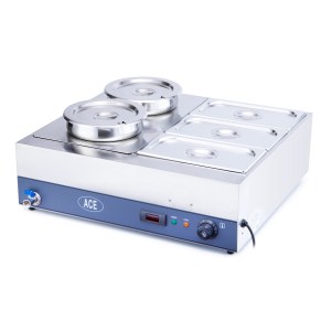 ACE 5 Pot Wet Bain Marie Digital Temp Display