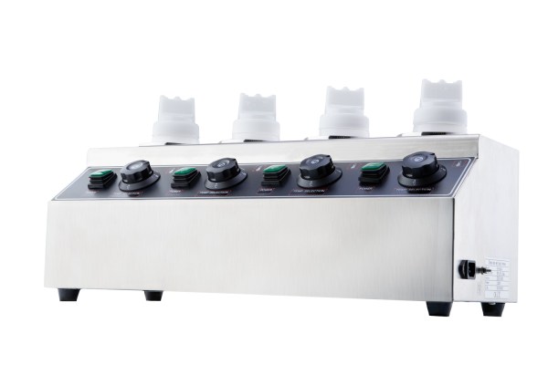 Commercial 4 Bottle Electric Sauce Warmer Hot Chocolate Heating Machine