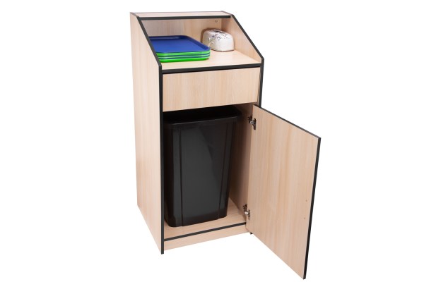 IMG_2557-w.jpg Wooden Restaurant Trash Bin, Fast Food Garbage 100Litre
