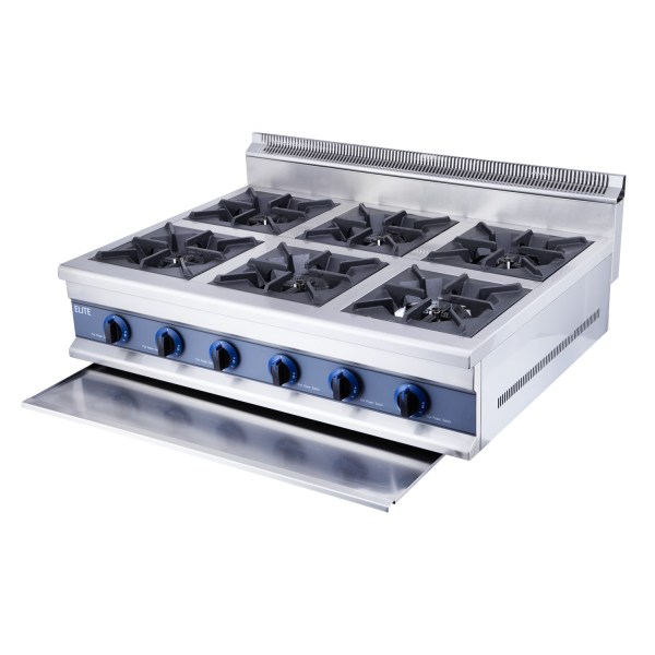 6 Burner commercial LPG Gas Cooker Cast Iron Boiling Rings