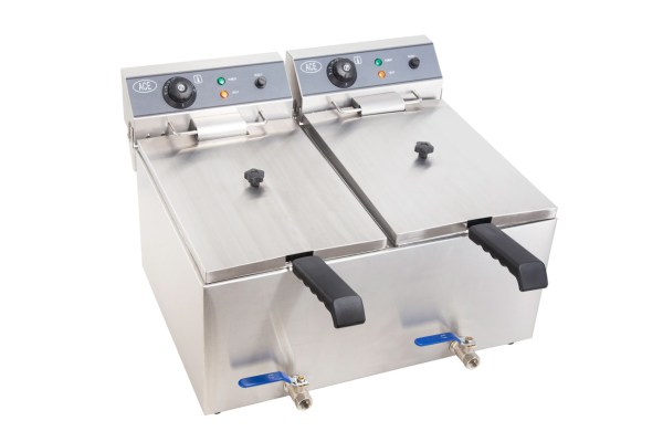 ACE 10L Double Fryer with Drain Tap