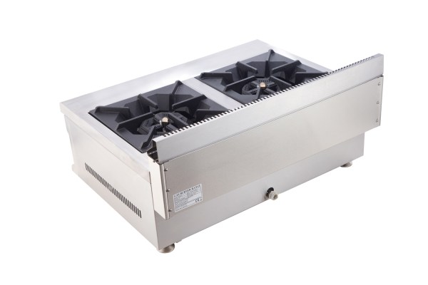 Hosty 2 Burner Commercial Gas Cooker Wok Cooking Burner Range - LPG