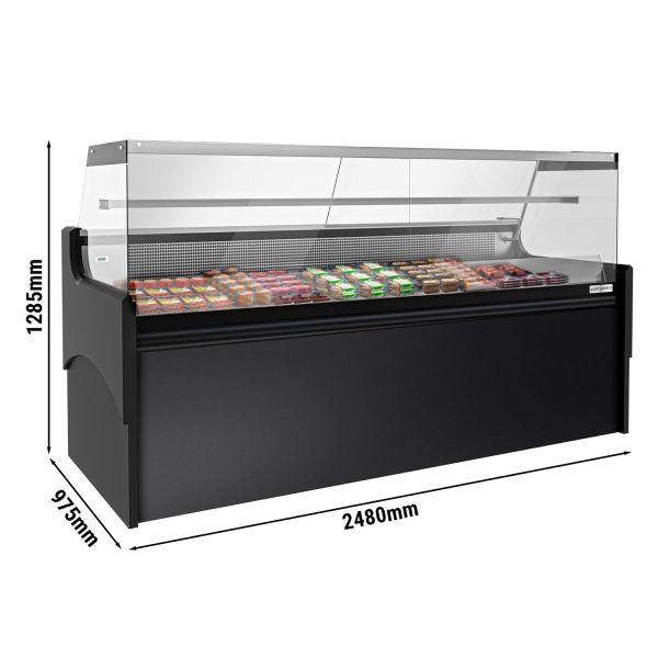 Display Fridge / Meat counter - 2480mm - with LED lighting & 1 shelf