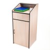 att-mnklsb6ifc6csjzqsinrkogfmhazt8kosd1jtfaowvu wooden restaurant trash bin, fast food garbage 100litre