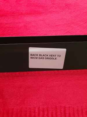 Back Black Vent for ACE 90cm Gas Griddle