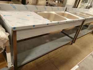 Commercial Stainless Steel Left Hand Drain Sink 1.8m