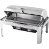 ecs002_quattro_roll_top_chafing_dish_www.ecatering.co_.uk_open.webp Stainless Steel Roll Top Chafing Dish Full Size 1-1 GN 9 Litre Capacity