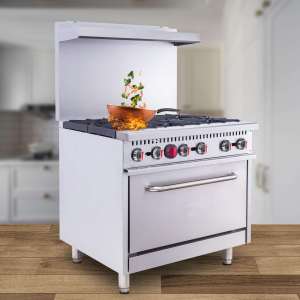 6 Burner Heavy Duty  Cooker Ranges With Oven,