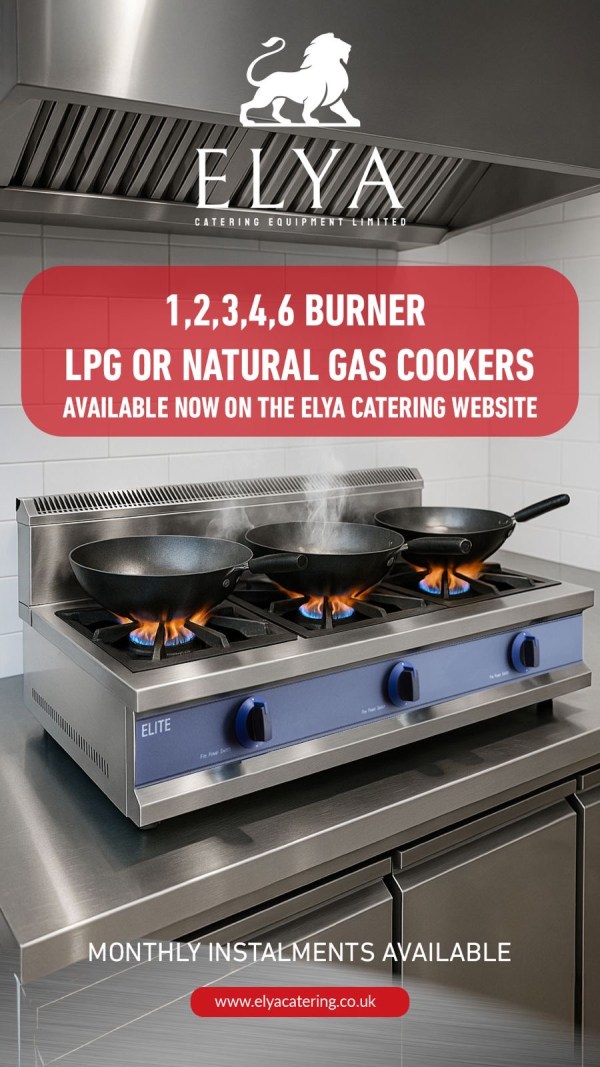 Commercial 3 Burner LPG Gas Cooker Cast Iron Boiling Rings