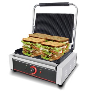 Electric Panini Press Grill, Commercial Contact Sandwich Toast Maker