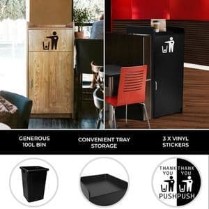Large Commercial Restaurant Takeaway Café  Waste Bin