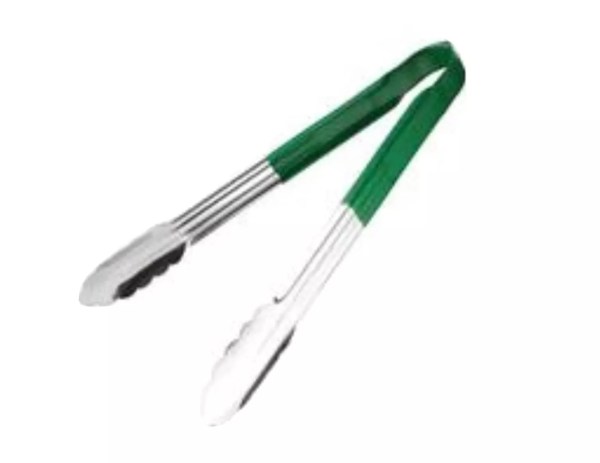 Stainless Steel Cooking Tongs 12" Green