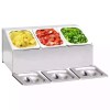 Gastronorm Pan Container Holder with 3 GN 1/6 Pan Stainless Steel