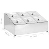Gastronorm Pan Holder with 6 GN 1/6 Pan Stainless Steel