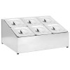 Gastronorm Pan Holder with 6 GN 1/6 Pan Stainless Steel