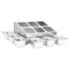 Gastronorm Pan Holder with 6 GN 1/6 Pan Stainless Steel