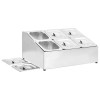 Gastronorm Pan Holder with 6 GN 1/6 Pan Stainless Steel