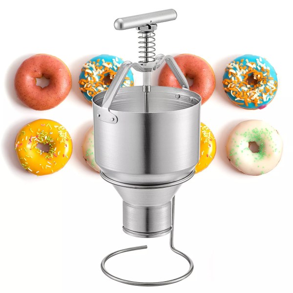 Stainless Steel Doughnuts Machine Donut Dispenser Hopper Baking With 35mm Mold