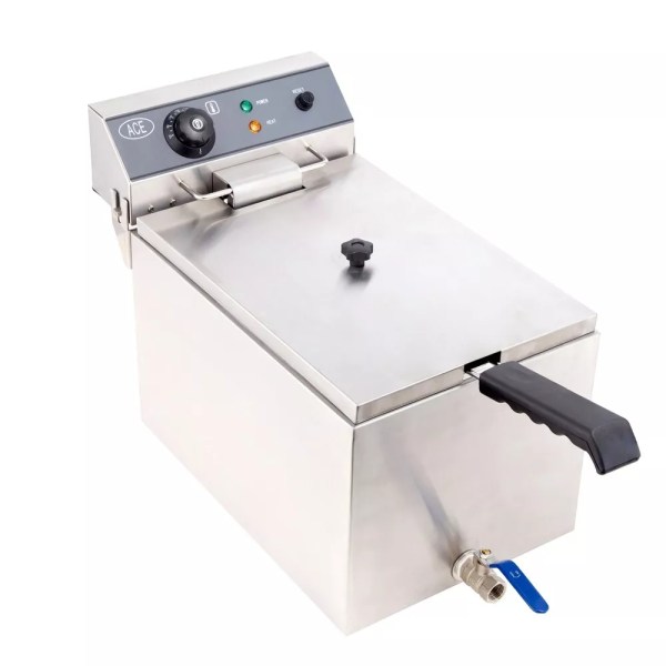 ACE 10 Litre Oil Valve Electric Chip Fryer