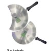 2 X 24cm Aluminium Doner Kebab Chicken Shawarma Meat Catcher